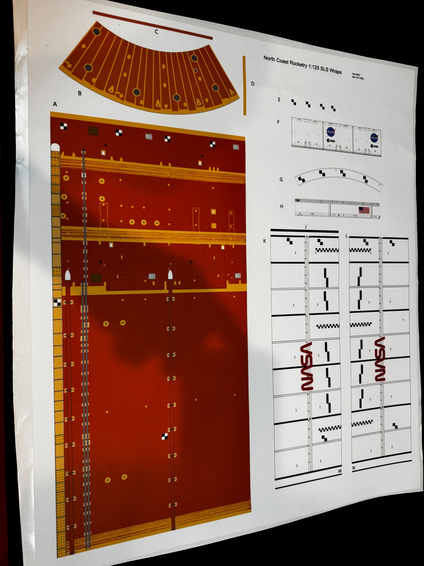 Artemis SLS (Space Launch System) 1/125 Scale Model